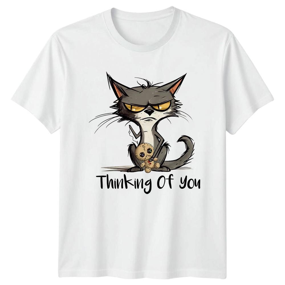 Thinking Of You TShirt Voodoo Cat Sarcastic Humor Birthday Gift For Him And Her