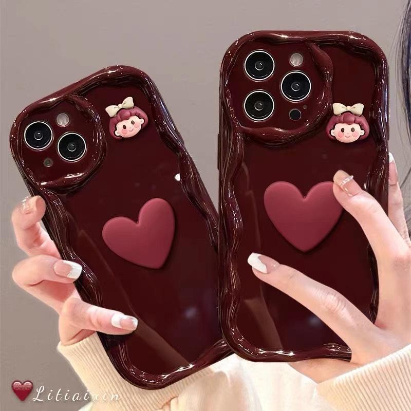 Красный Бант на Новый Год Чехол для Мобильного Телефона Подходит для Iphone17Pro Всесторонний Тонкое Отверстие Защита от Падения Apple 16 Любовь.