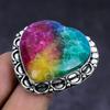 Natural Rainbow Solar Quartz Gemstone 925 Sterling Silver Ring Size 9 H8E30