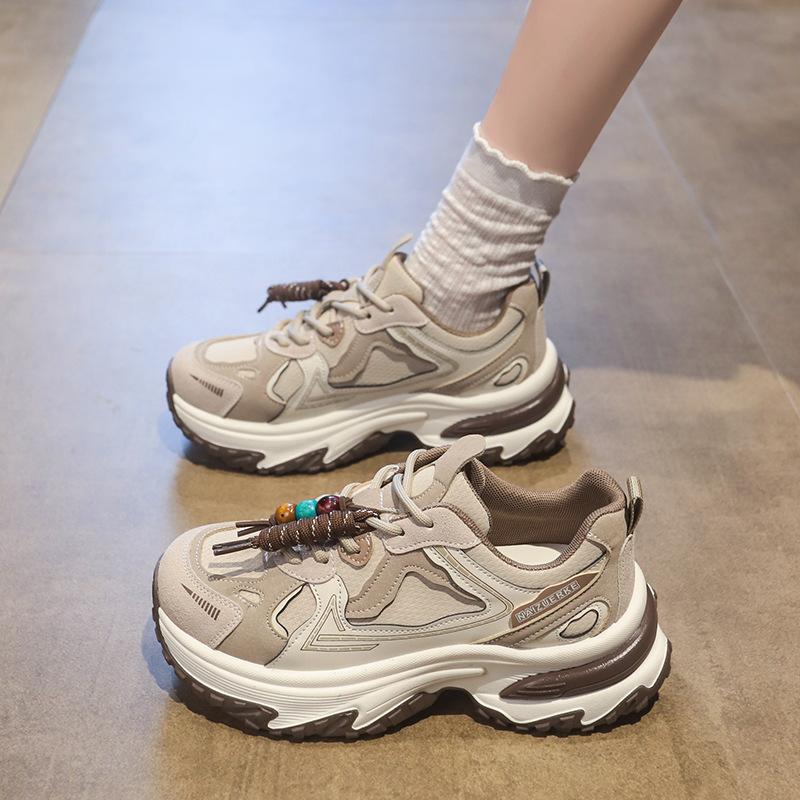 Кроссовки на толстой подошве, легкие, нескользящие, «папины кроссовки», новая коллекция осень 2025, женская обувь, детская популярная модель, мягкая подошва, не устают ноги, универсальные