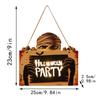 Halloween Wooden House Sign Pendant With Led Lights Wall Crafts Decoration For Gardens Terraces Porches