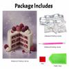 Pearl and Diamond Painting Art Kit DIY Gemstone Beading Craft Kit Berry Cake Strawberry Dessert Home Wall Decoration