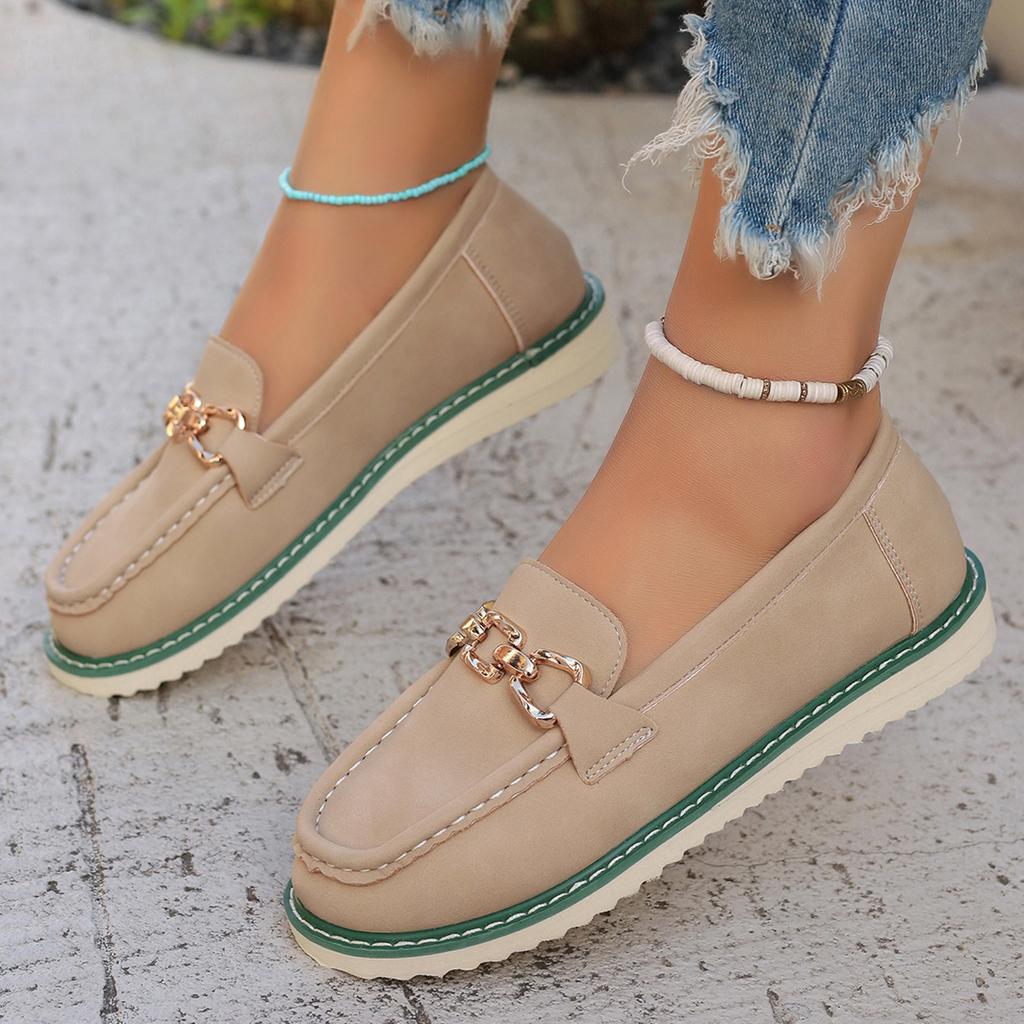 Женские кроссовки с металлической цепочкой, обувь больших размеров для женщин, сетчатые дышащие неглубокие мокасины, женские осенние нескользящие повседневные кроссовки на плоской подошве