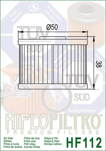 Hiflo Hf112 1988-1995 Honda NX 250 Совместимый масляный фильтр