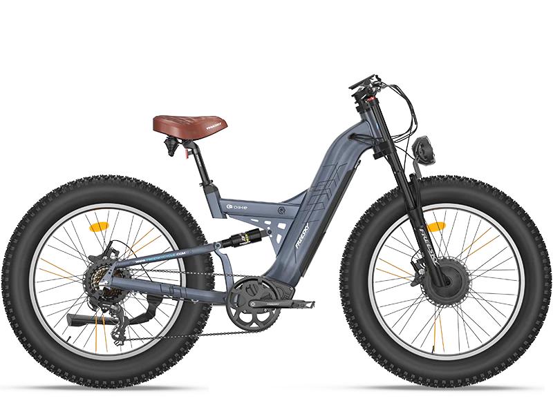 Freesky M530 Electric Bike, 2 * 1000W Dual Motor, 48V 30Ah Battery, 26*4.0'' Fat Tires, Range 120KM, Max 64 KM/H, Dual Suspension