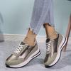 Модные кроссовки на платформе Женская обувь Осень 2025 Новые Повседневные Дизайнерские Туфли Круглый Носок Шнуровка Женские Кроссовки Zapatos De Mujer