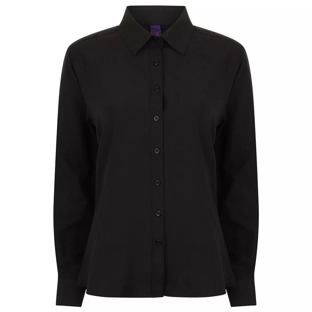 Henbury Womens/Ladies Wicking Long-Sleeved Shirt