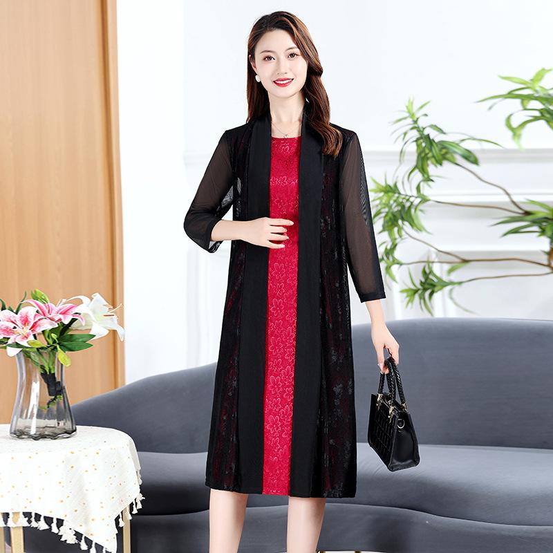 Средний возраст Женский Кардиган Тонкий Стиль Солнцезащитная Одежда Пальто Женская Летняя Шаль Длинные Солнцезащитные Топы Куртка