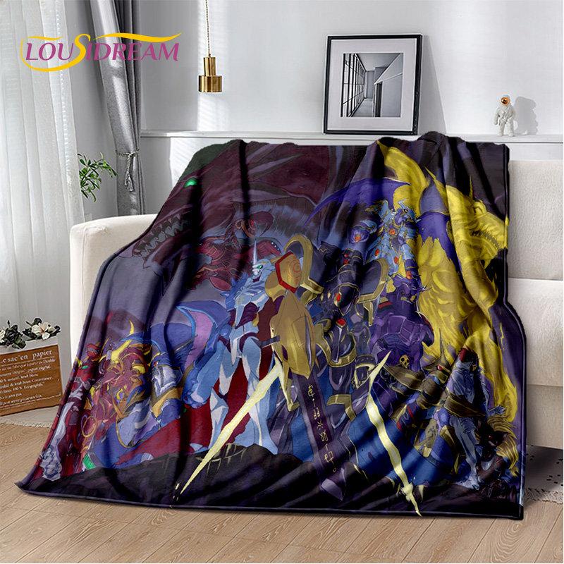 Мягкое плюшевое одеяло с изображением мультфильма «Дигимоны», фланелевое одеяло, покрывало для гостиной, спальни, кровати, дивана, чехла для пикника