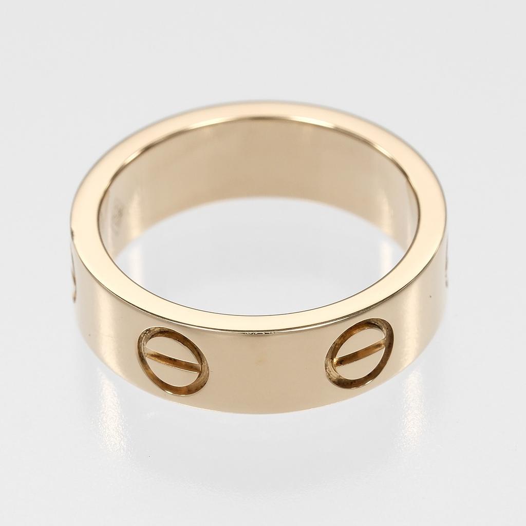 CARTIER Love Classic Model Ring K18 yellow gold #4.7(US Size) 6.38g Women Used
