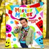 Mister Maker printed throw blanket—soft,warm;versatile blanket for all seasons—perfect as &air-conditioning throw,nap blanket