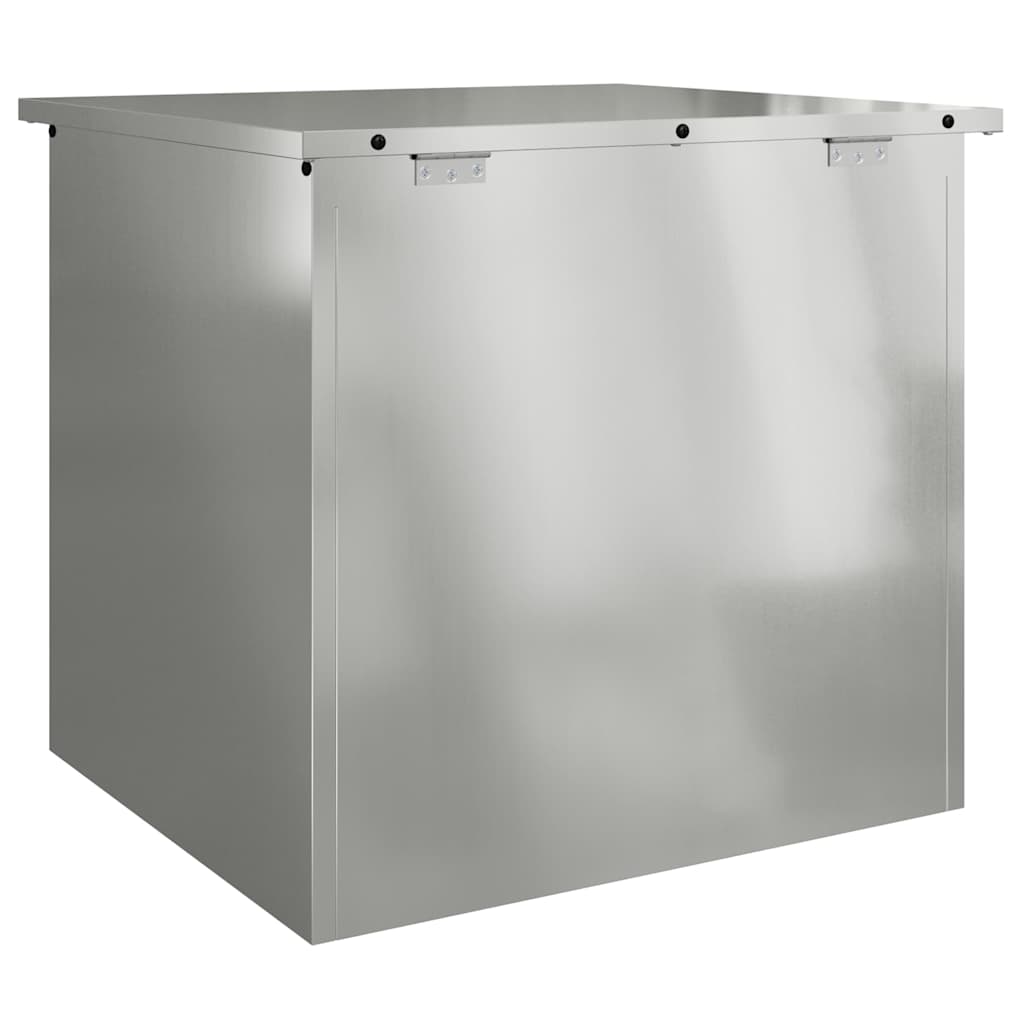 Outdoor Storage Box Silver 55 x 50.5 x 50 cm Steel
