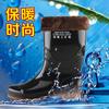 Water Shoes Men's Medium Tube Rain Shoes Thickened Beef Tendon Sole Labor Insurance Wear-resistant Beef Tendon Sole Waterproof