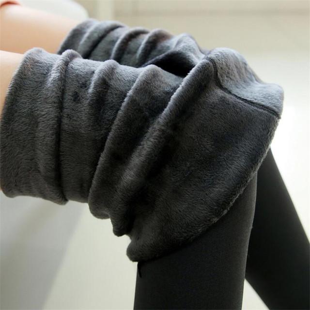 Женские зимние черные толстые теплые мягкие флисовые эластичные леггинсы на подкладке, брюки