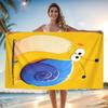 Snail Pattern Printed Anti Sand Microfiber Towel, Soft Absorbent Quick Dry for Swimming