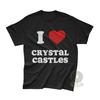 Эксклюзивная футболка Crystal Castles - Унисекс мерч музыкальной группы - Я люблю Crystal Castles футболка - Подарок для поклонника инди-музыки - Edith Frances