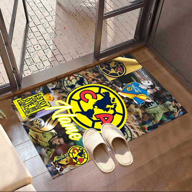 Custom Name Personalized Club America Print Carpet, Versatile Home Decor Rug, for Playroom, Apartment, Balcony, Entryway, Hallway Gift