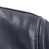 New Winter and Autumn Men's Warm Thick Long Leather Jacket Pu Leather Lapel Windbreaker