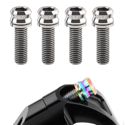 4 шт. Титановые винты для выноса руля велосипеда, Регулировочные винты M6, Велосипедные винты, для