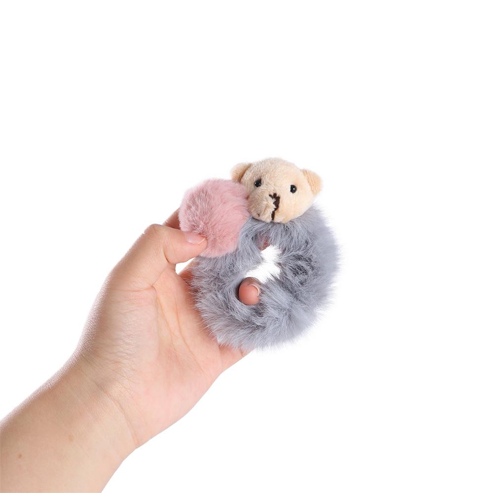 New Girls Bear Scrunchie Lovely Cute Rubber Bands Hair Rope Hair Accessories Ponytail Holder