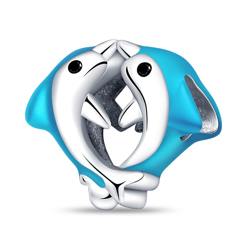 Ocean Модные Шармы-Подвески из Серебра 925 Пробы Дельфин Краб Лодка Пляж Бусины Подходят для Браслетов 3 мм Оригинальные DIY Продуманные Изделия Тонкой Работы Подарки