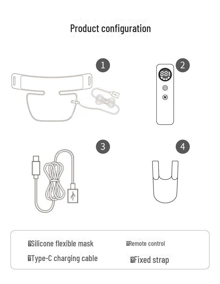 Светодиодный прибор для омоложения шеи: Трансграничный фотонный косметический прибор для коррекции морщин на шее с помощью терапии красным и синим светом