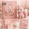 Handmade Gift Idea Pink Animals Patchwork Kit, DIY Felt Woodland Friends Sewing Project, 3D Cute Creative Hobby Kit Art Craft for Beginners Home Decor
