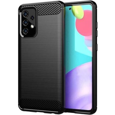 Чехол для Samsung Galaxy A52 4G-5G A52s 5G Силикон Углеродное волокно Ударопрочный Защита Черный