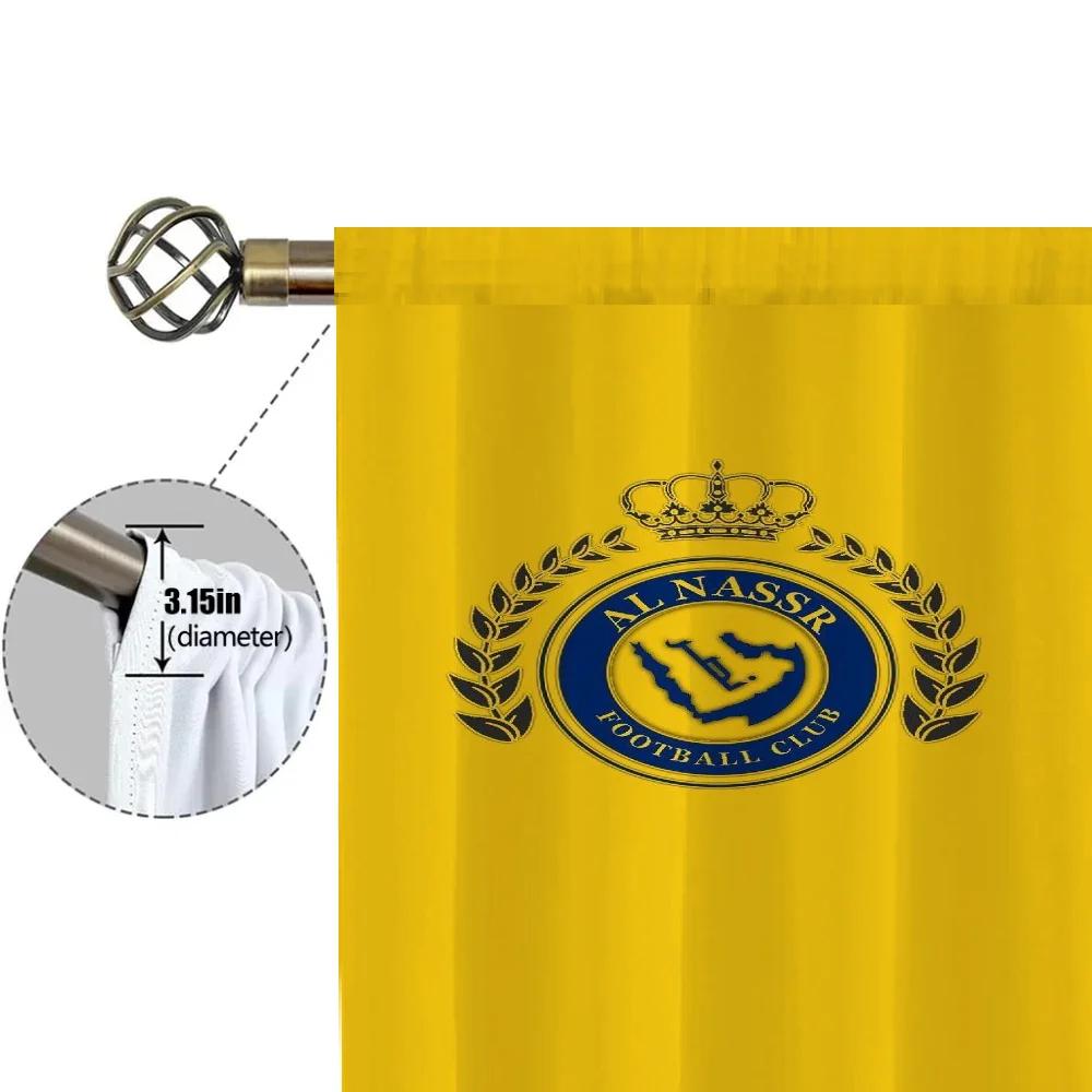 Set Of 2 Home Interior Kitchen Curtains Living Room Door Curtain Al Nassr Fc Partition Bedroom Decoration With Darkening Polyester Perfect For Area
