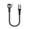 Dual Type-C Elbow PD100W Fast Charging Short Cable for Car & Power Bank