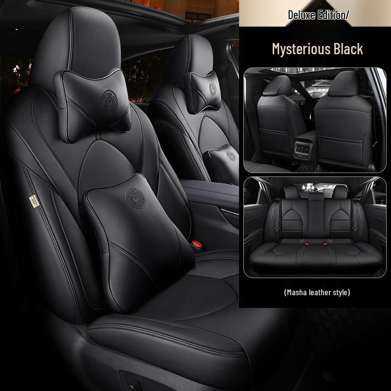 Universal Genuine Leather Car Seat Cover, Four-Season, Full Coverage, Fits All Models