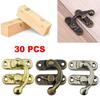 30Pcs Antique Bronze Box Hasps Iron Lock Catch Latches For Jewelry Chest Box Suitcase Buckle Clip Clasp  Wooden Box Hardware