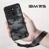 (Comes with Wrist strap)IBMRS [Anti-Scratch Dual Coating]  for Xiaomi 14pro Transparent Case, Camo Shockproof Matte Phone Case