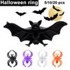 Fashion Ornaments Festival Plastic Spider/Bat Ring Christmas Finger Halloween Birthday Women Party Decor