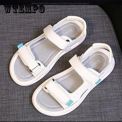 Спортивные сандалии женские летние модные верхняя одежда на плоской подошве для отдыха с мягкой подошвой легкие римские пляжные сандалии для беременных женщин