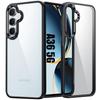 Protective Case - BOOLING - for Samsung Galaxy A36 5G - Shockproof - Black Silicone - Transparent PC Back