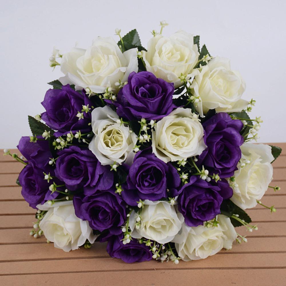 10 цветов Настоящий Счастливый Цветок Мини Натуральная Имитация Розы Новый Кристалл Трава Букет Домашний Декоративный