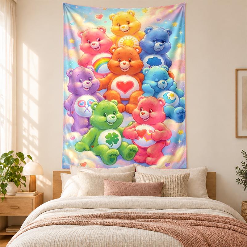 Care bear Tapestry highquality for decorating living room bedroom dorm walls ideal as bedroom wallart orholiday gift