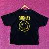 Nirvana Nevermind Tour Логотип-смайлик Промо Футболка в стиле гранж 3XL