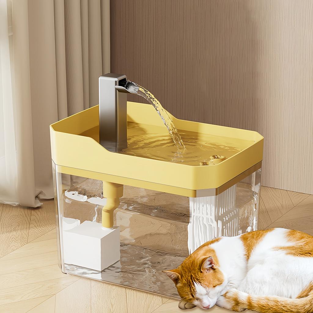 Пластиковый s Прозрачный и Видимый Резервуар для Воды, 50,7 унции/1,5 л и Миска для Питья для Собак Фонтанчик для Воды для Маленьких Домашних Животных Легко Чистить с