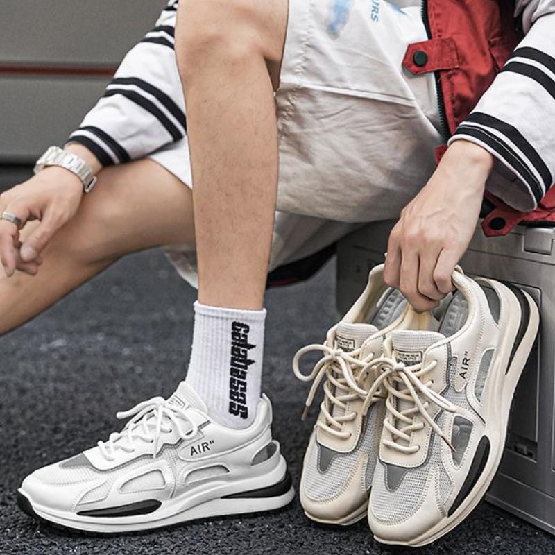 Fashion Brand Men's Breathable Running Shoes Mesh Patchwork 2025 Man's Sneakers Summer New Beach Sandals Luxury Fashion Men Tennis Shoes