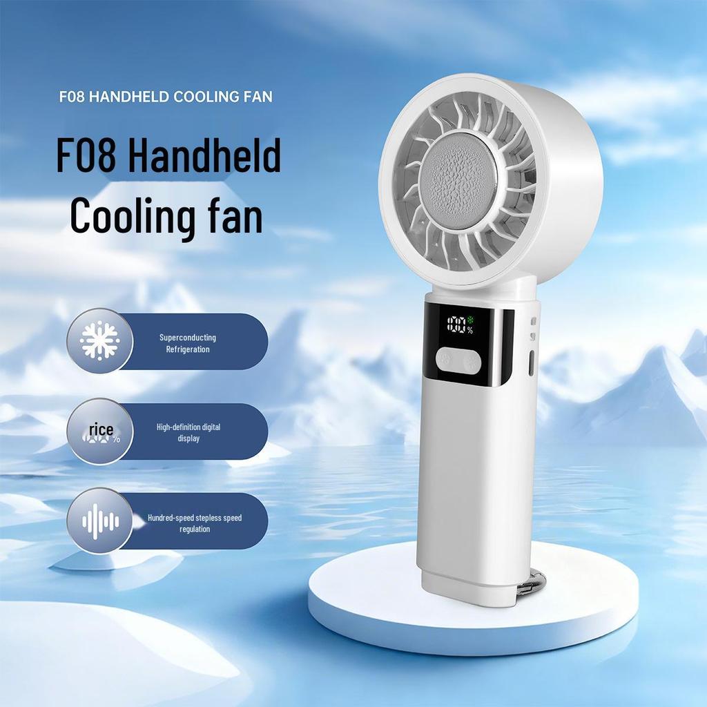 2026 Portable Handheld Fan: 100 Speeds, USB Charging, Foldable Carabiner Design