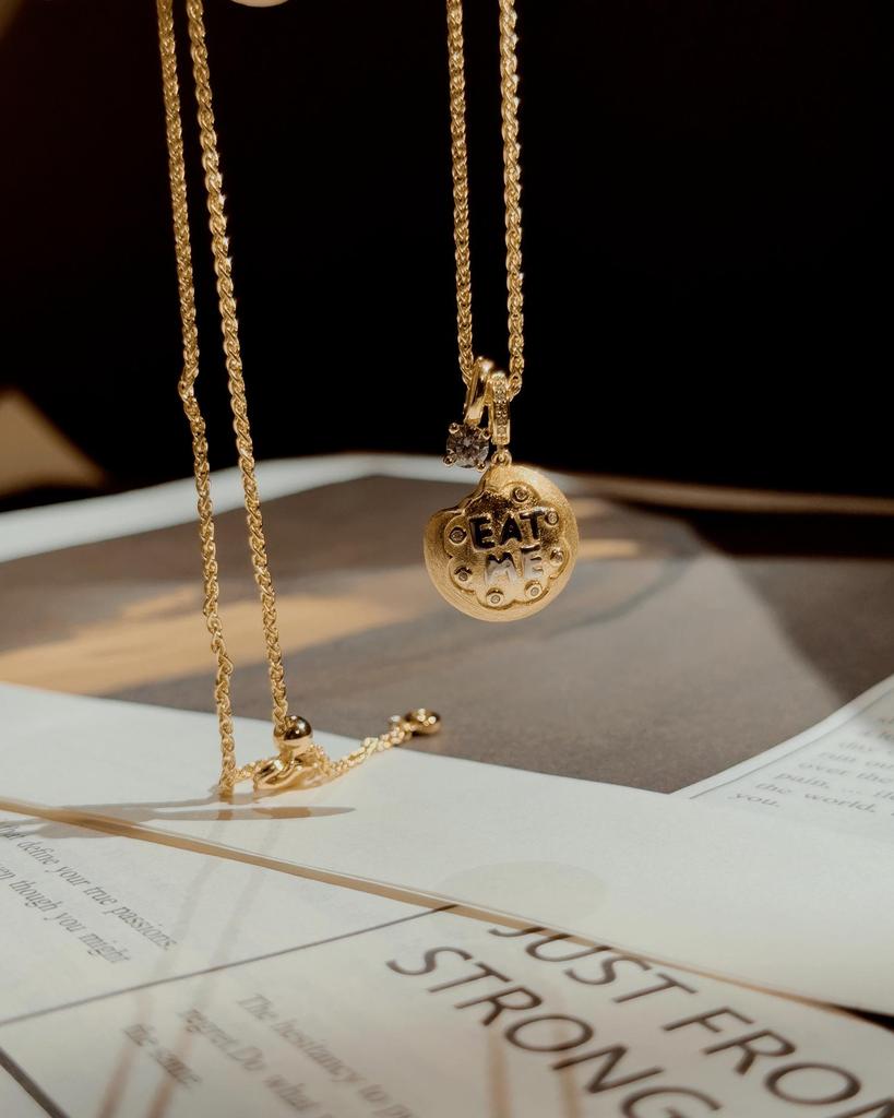 Little Red Book Gold Gingerbread Man & Christmas Tree Candy Necklace