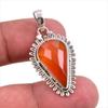 Natural Carnelian Gemstone Handmade 925 Solid Sterling Silver Pendant 1.50" O1b21