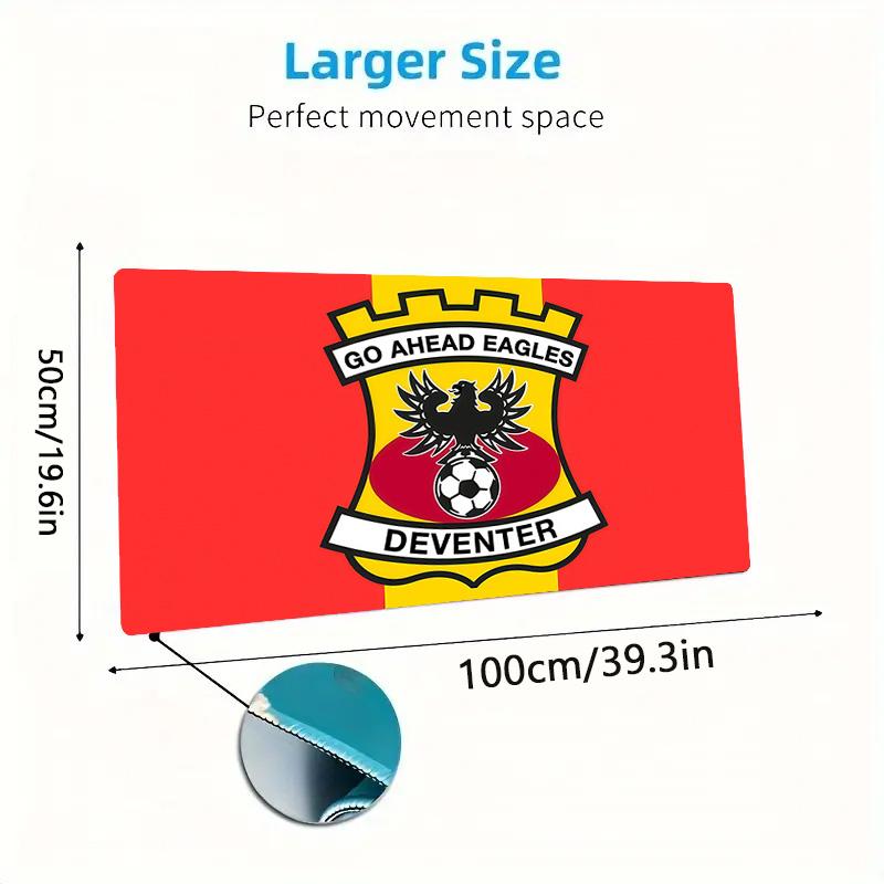 Go Ahead Eagles Print Cushion Non-slip Laptop Tablet Big Mousepad XXL Mat Mini PC Playmat With Lock edge