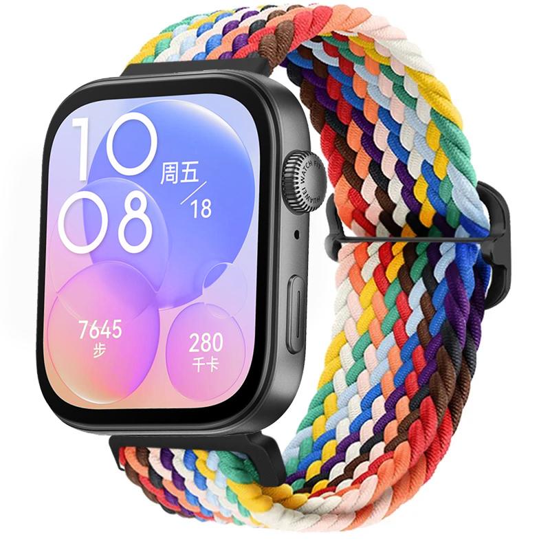 Плетеная нейлоновая петля-ремешок для Huawei Watch Fit 4/3 Регулируемый эластичный браслет на запястье Аксессуары для Huawei Watch Fit 4/4 Pro