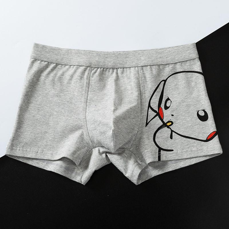Мужские трусы-боксеры, летние дышащие трусы-боксеры с героями мультфильмов для мальчиков, милые трендовые хлопковые трусы высокого качества