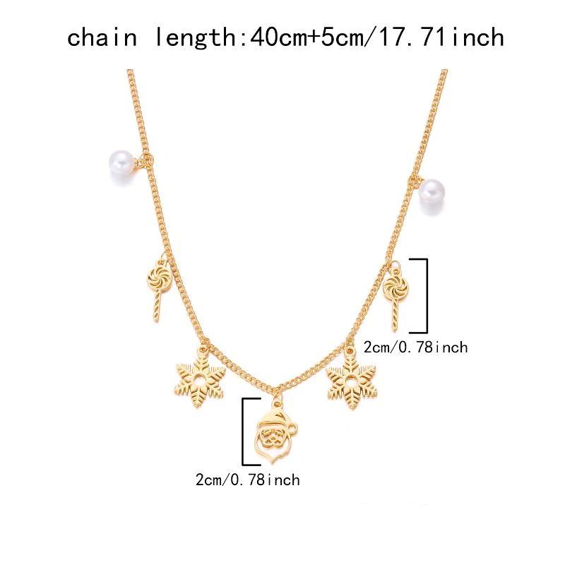 Преувеличенное рождественское колье-чокер с бусинами в виде колокольчиков для женщин, модная рождественская подвеска, цепочка для ключицы, ювелирное украшение для новогодней вечеринки, подарок