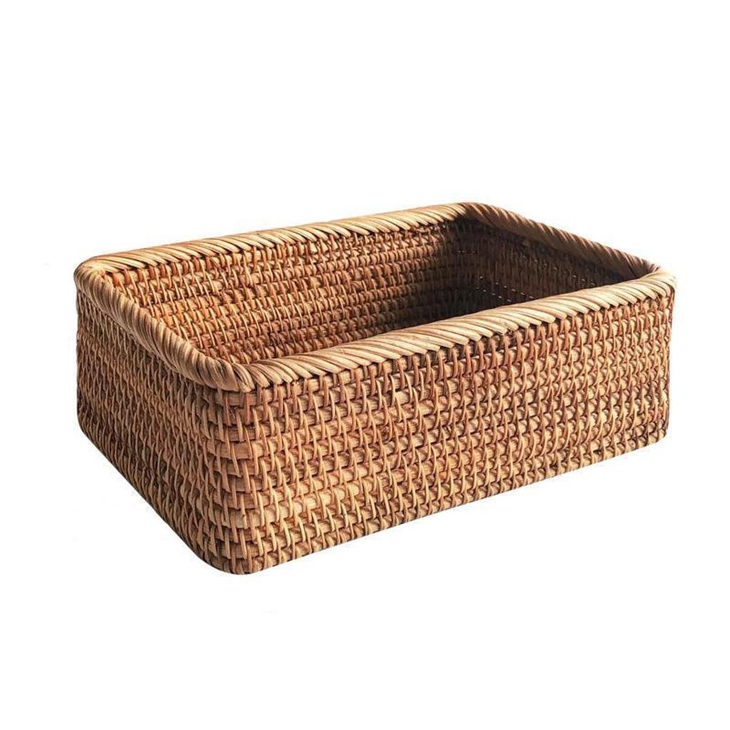 Lirancia Storage Rattan Hand Woven Bread Natural Tabletop Miscellaneous Eco Brown X 17 X 8 Basket, Box, Basket, Stylish, Vines, Storage, Goods,