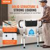 Bed Rails for Elderly Adults, 180° Foldable Bed Assist Rails for Seniors, 450LBS Loading Bed Side Rails Bed Cane with 4-Level Adjustable Handle,
